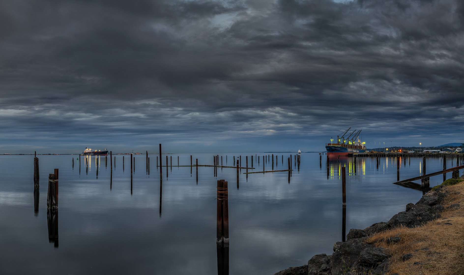 Evening Pilings II