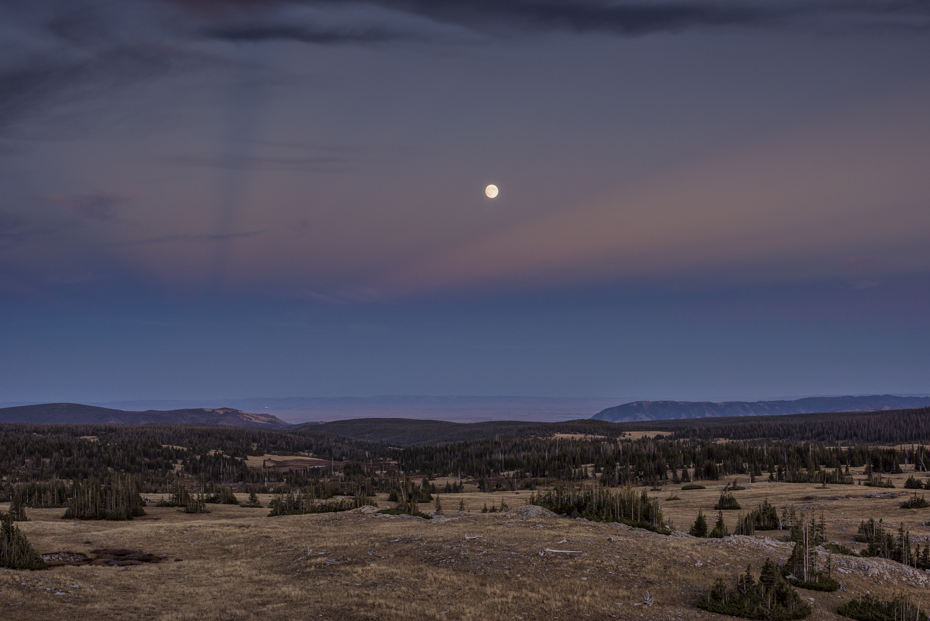 Moon over Libby Flats